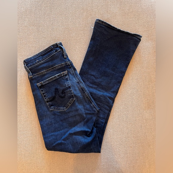 AG Farrah Boot Crop High Rise Blue Jeans 24 - Picture 4 of 7
